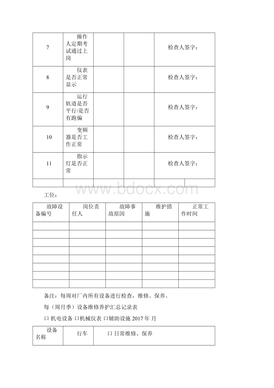 设备维修保养记录表77727Word文档格式.docx_第2页