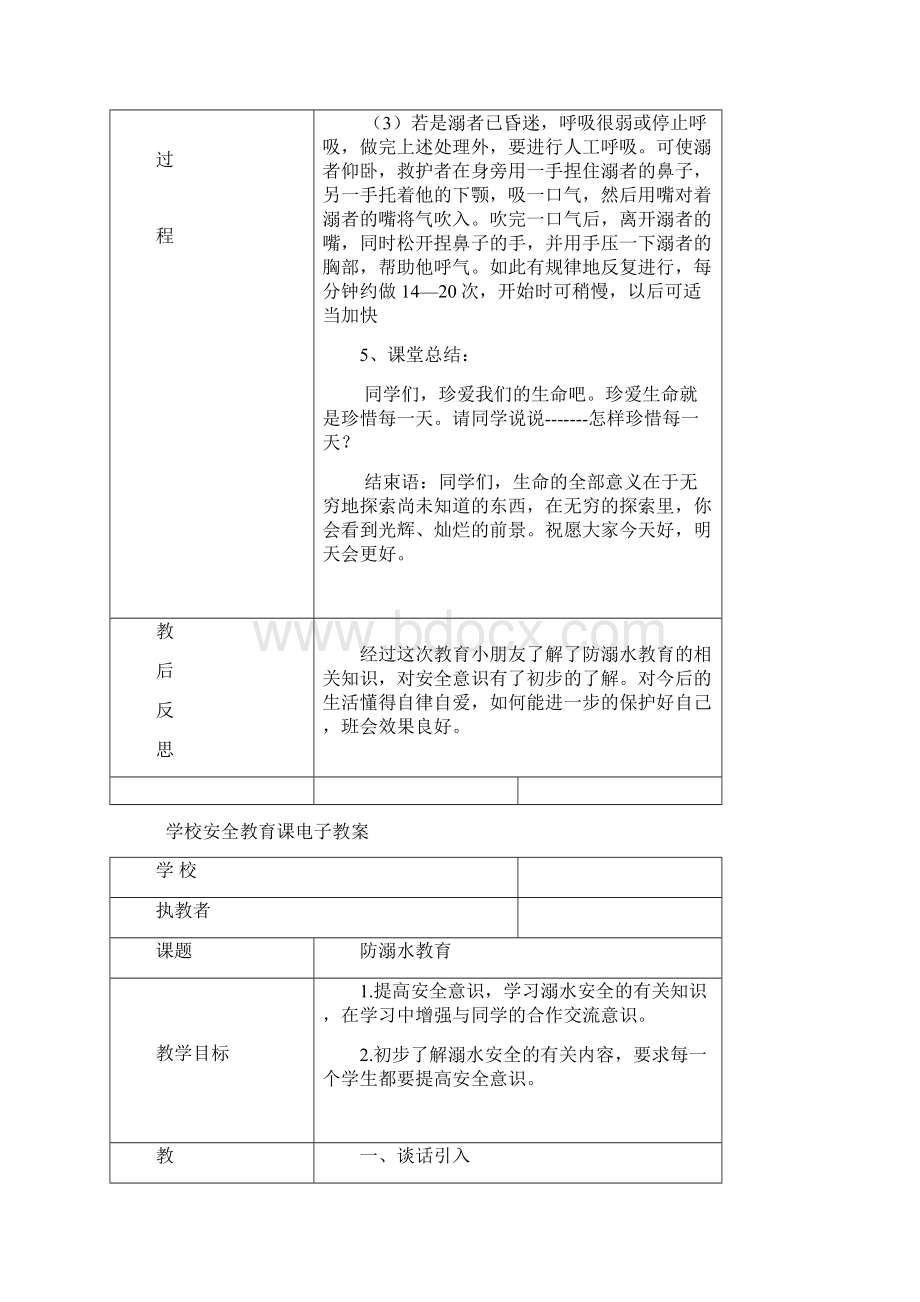 最新小学生防溺水教育主题班会汇编 4篇Word文档格式.docx_第2页