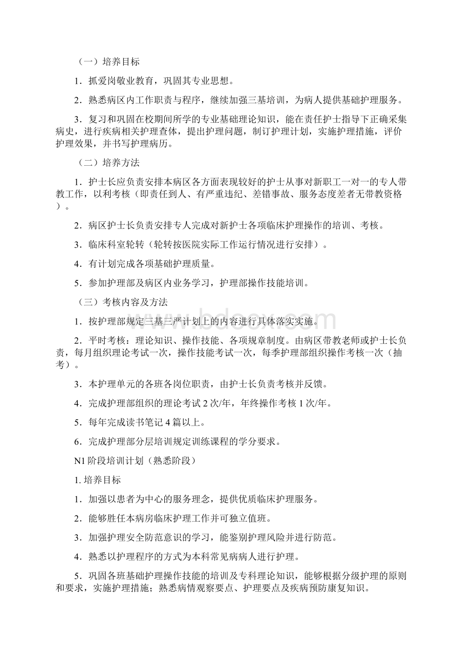 护理的部护士的分层培训计划清单最终版.docx_第2页