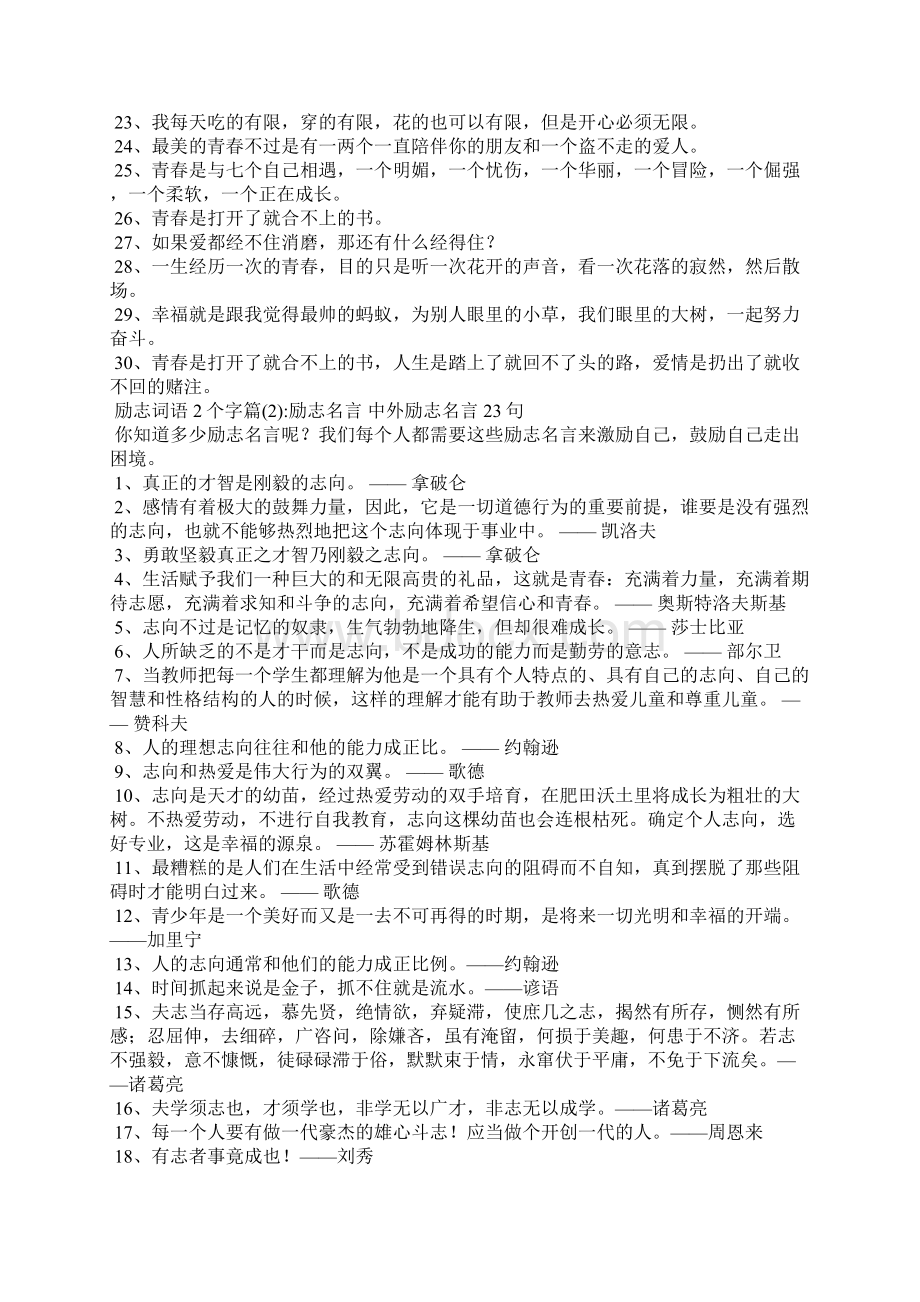 励志词语2个字大全励志词语2个字6篇.docx_第2页