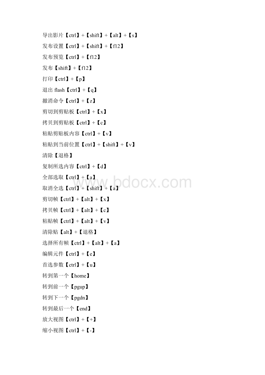 FLASH快捷键大全.docx_第2页