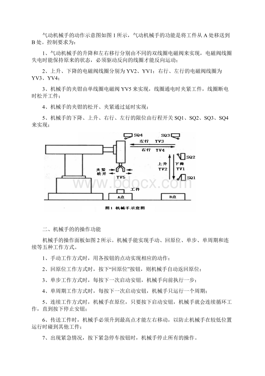 气动机械手操作控制装置Word文档下载推荐.docx_第2页