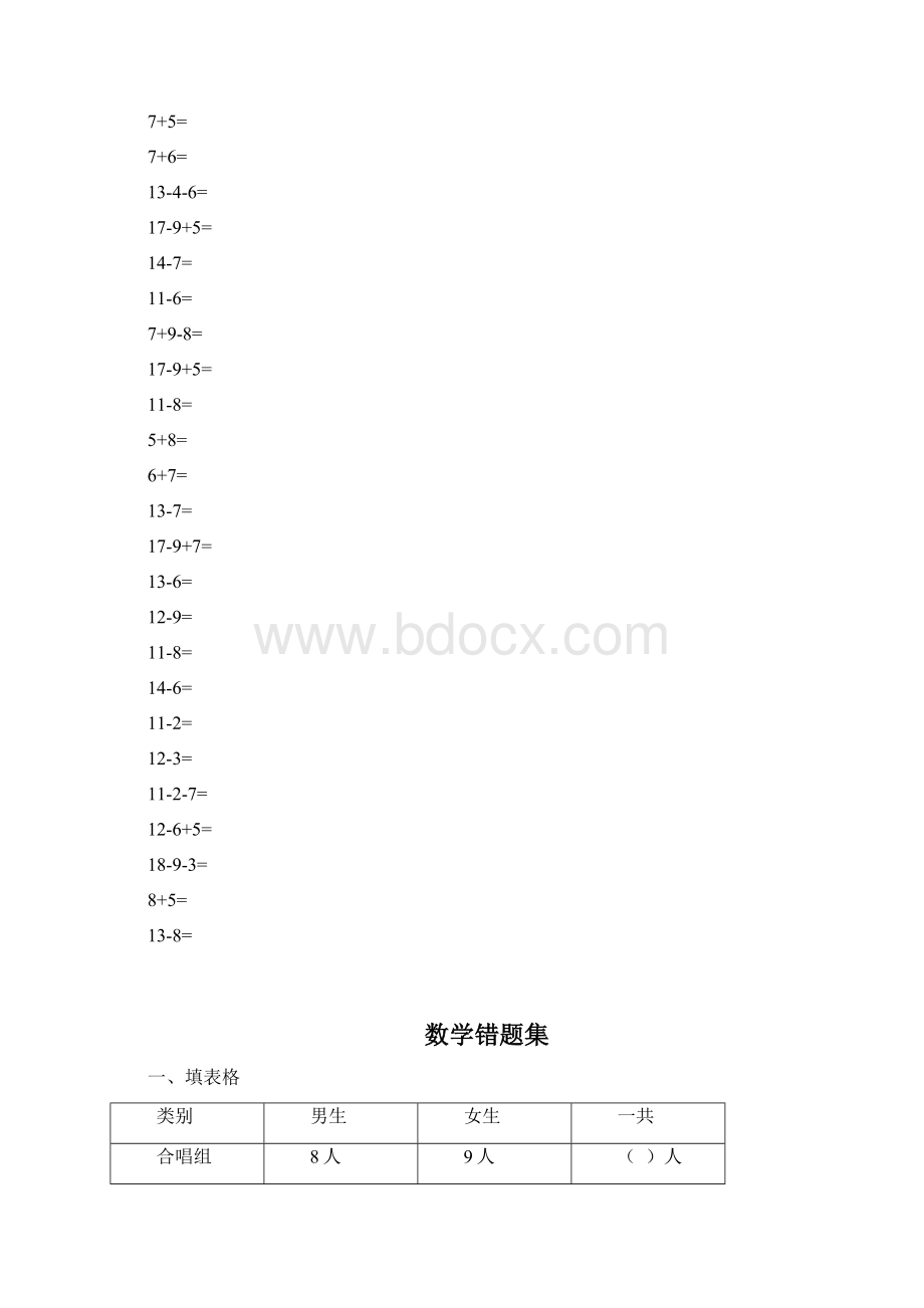 苏教版一年级下册数学《典型错题整理》试题Word格式.docx_第2页