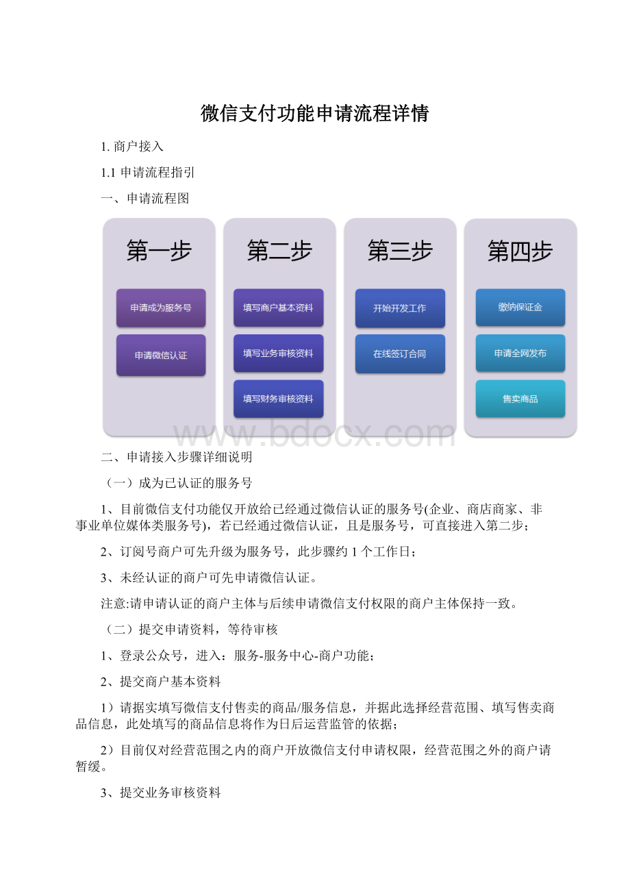 微信支付功能申请流程详情Word下载.docx