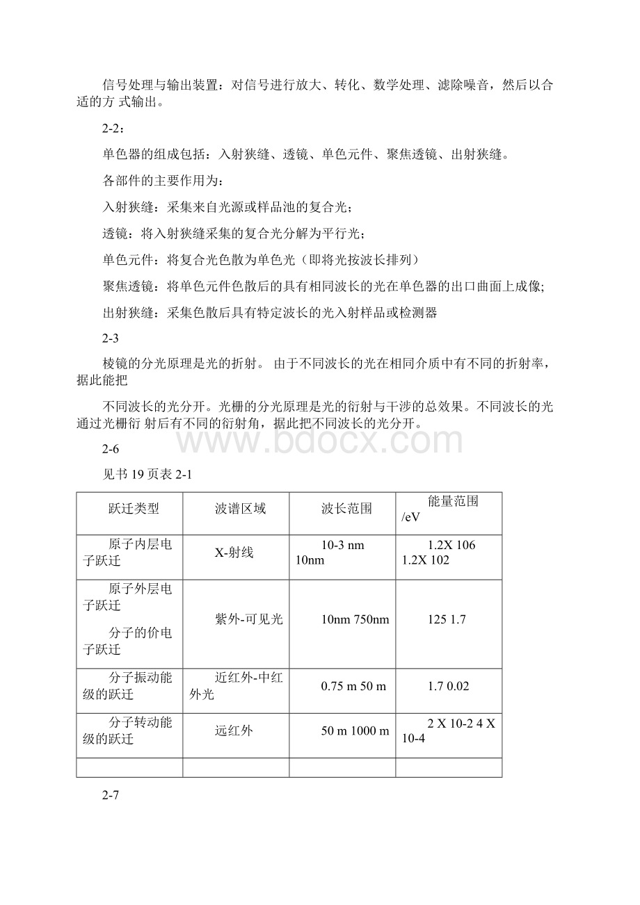 仪器分析习题答案光谱分析部分Word文档格式.docx_第2页