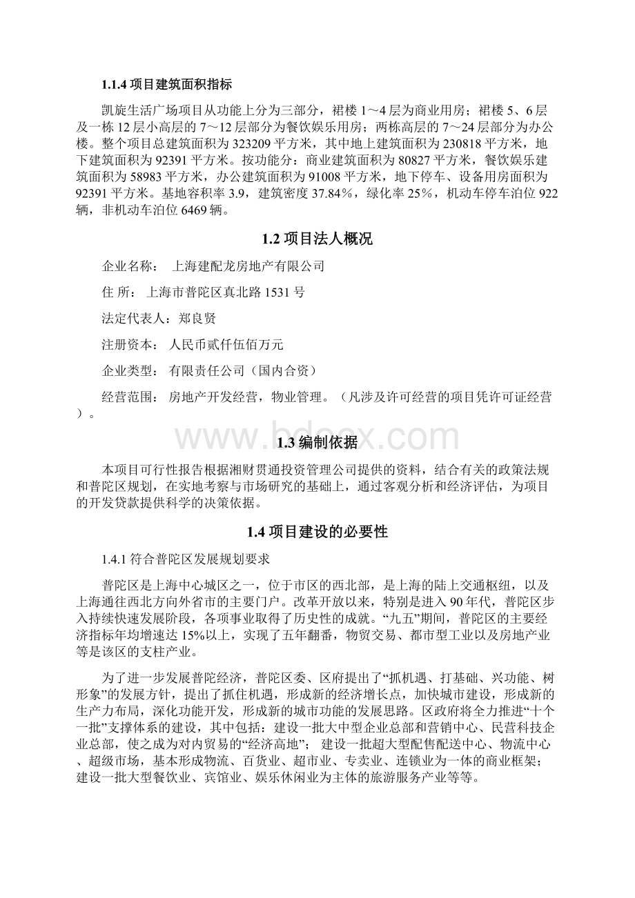 上海某广场投资可行性研究报告.docx_第2页