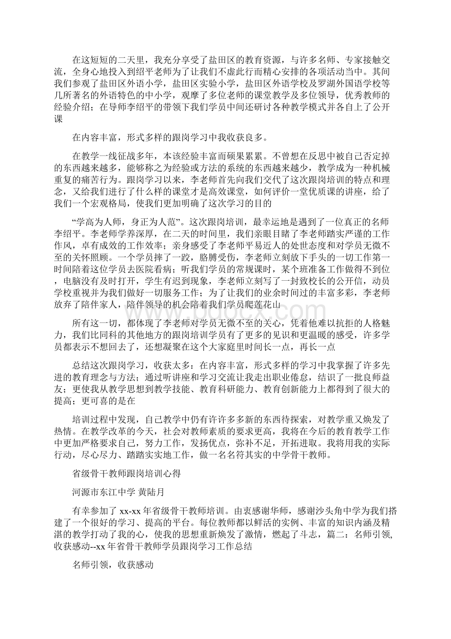 骨干教师跟岗学习工作总结Word格式文档下载.docx_第3页