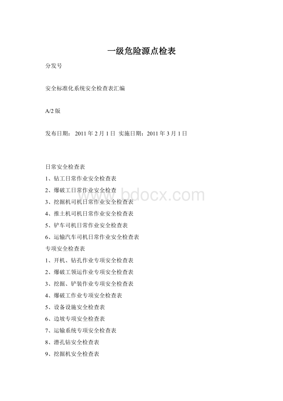 一级危险源点检表.docx