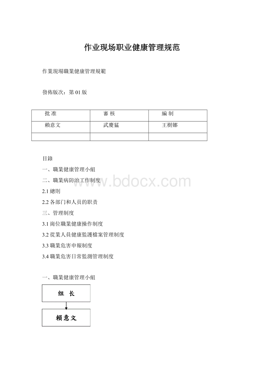 作业现场职业健康管理规范Word下载.docx