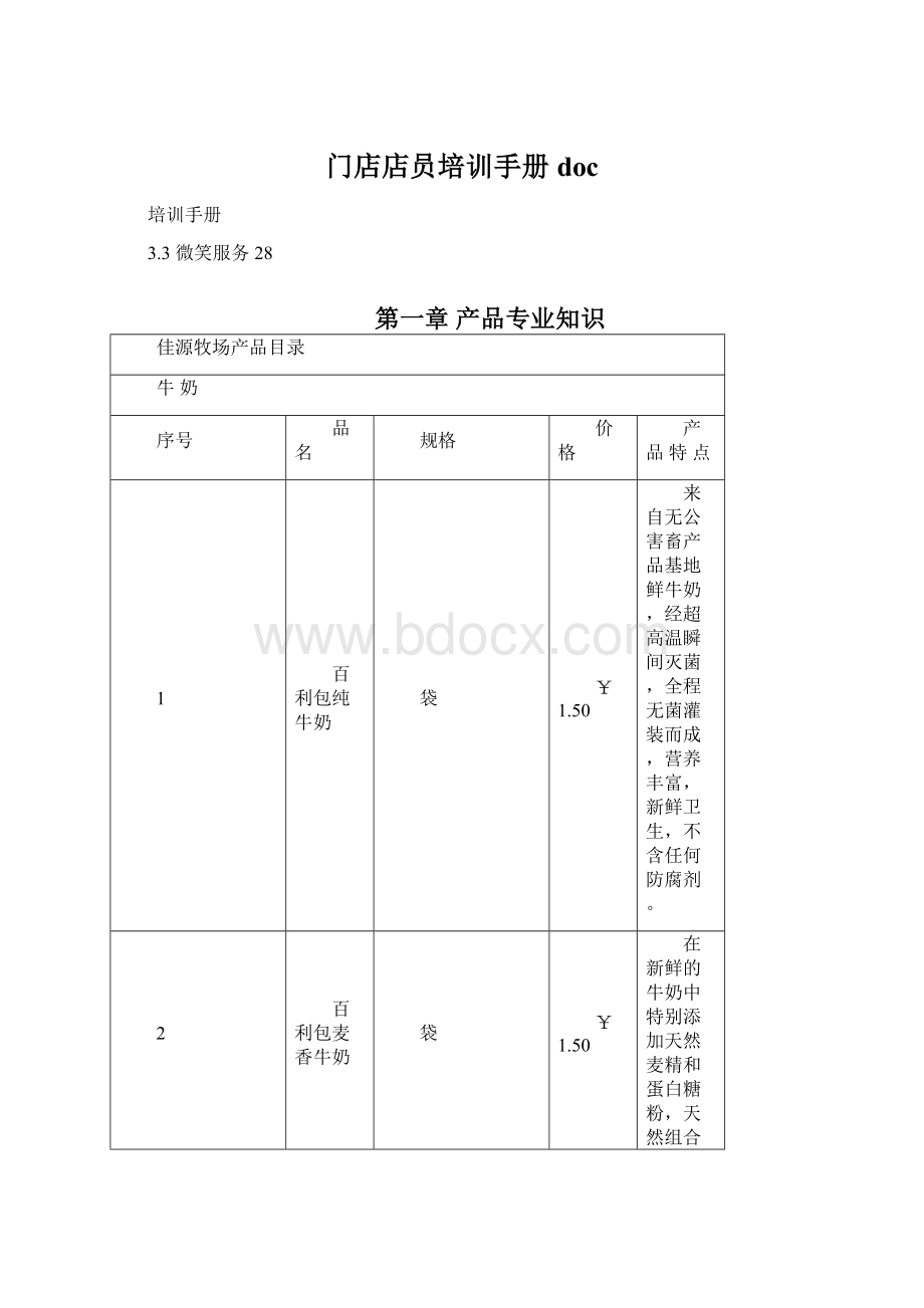 门店店员培训手册doc文档格式.docx