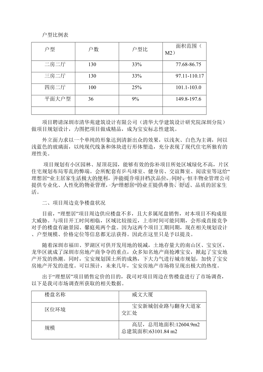 宝安理想居项目住宅销售价格报告.docx_第2页