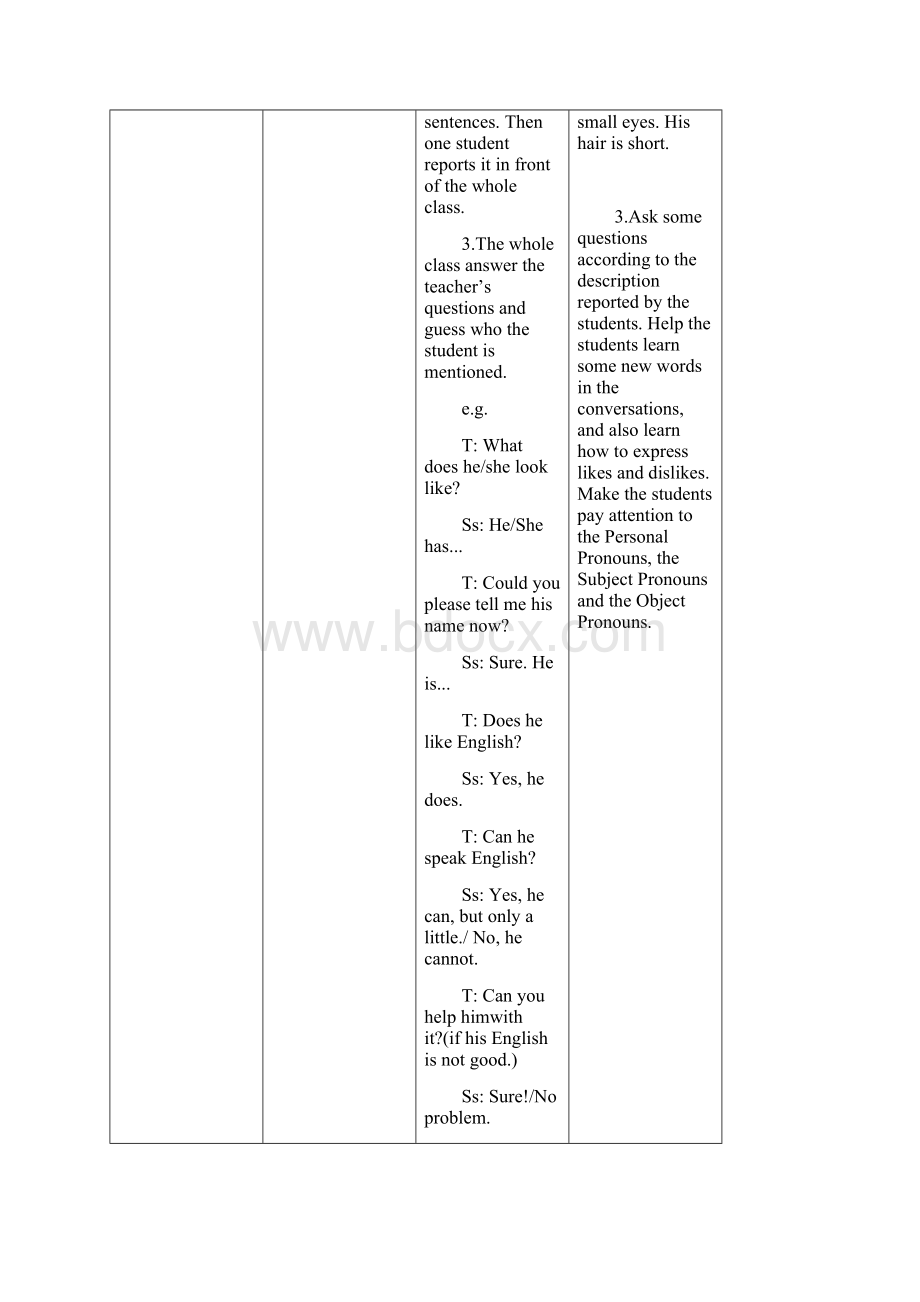 新版七年级英语仁爱版教学案例设计Unit3Topic1DoeshespeakChineseSectionA SectionB SectionC Sectio.docx_第3页