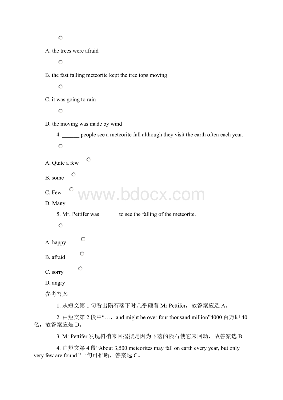 八年级英语阅读理解试题卷与答案解析讲解Word文档下载推荐.docx_第2页