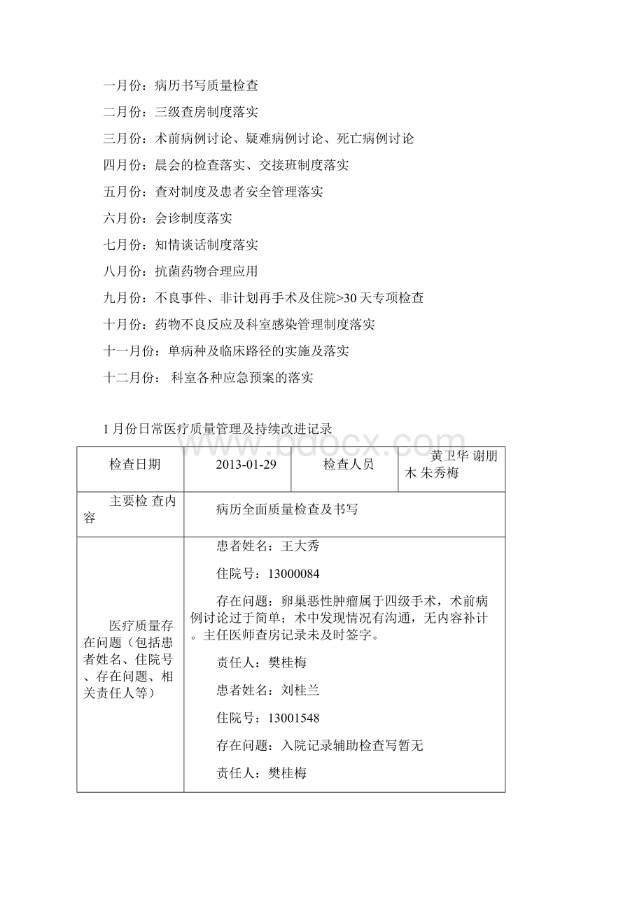 医疗质量管理与持续改进记录本Word格式文档下载.docx_第3页