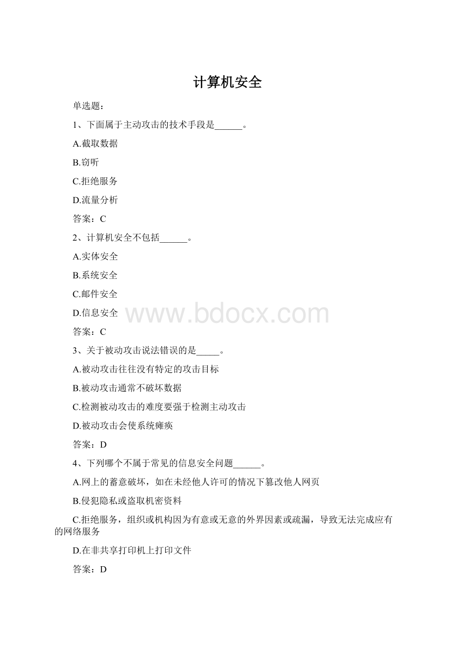 计算机安全Word格式文档下载.docx