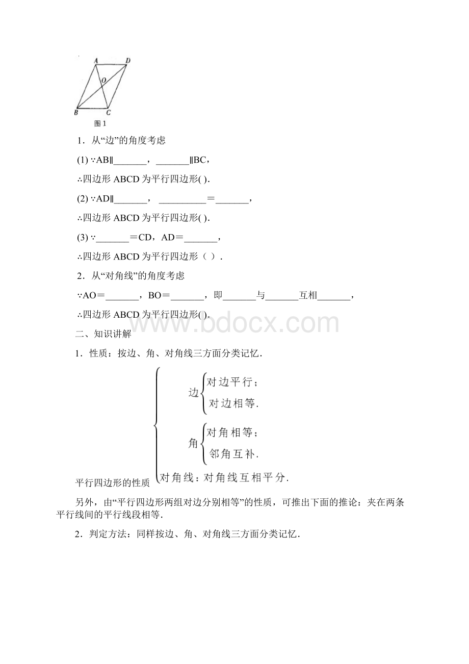 平行四边形性质和判定综合一教案.docx_第2页