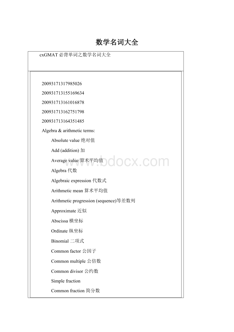 数学名词大全.docx_第1页