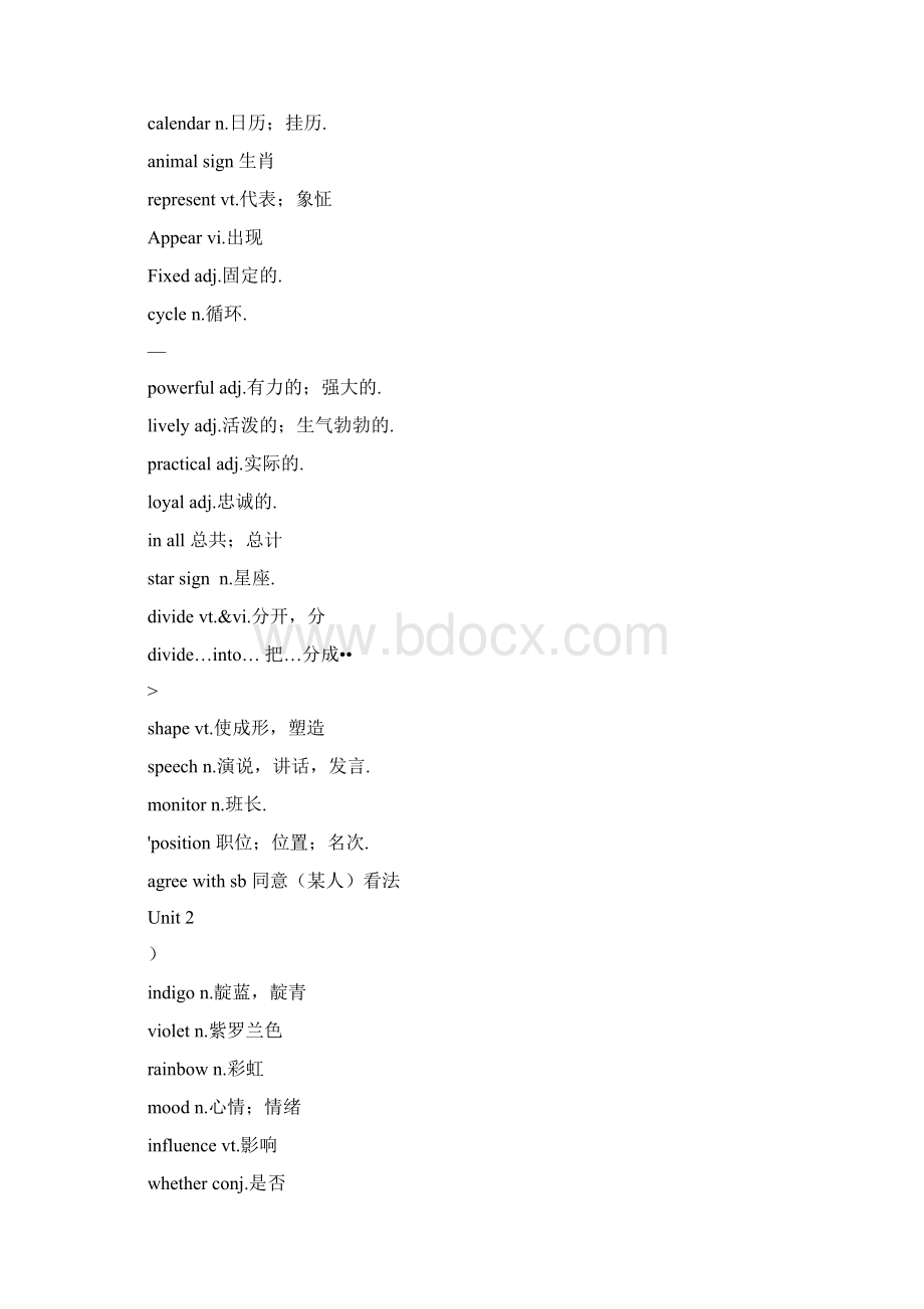 译林牛津版初中九年级英语上册单词表Word文档下载推荐.docx_第3页