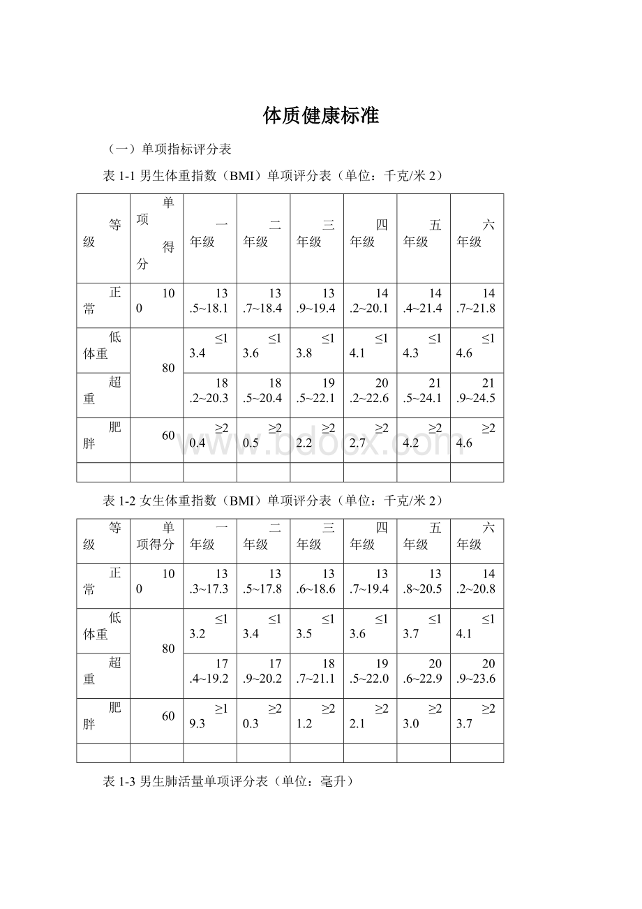 体质健康标准.docx