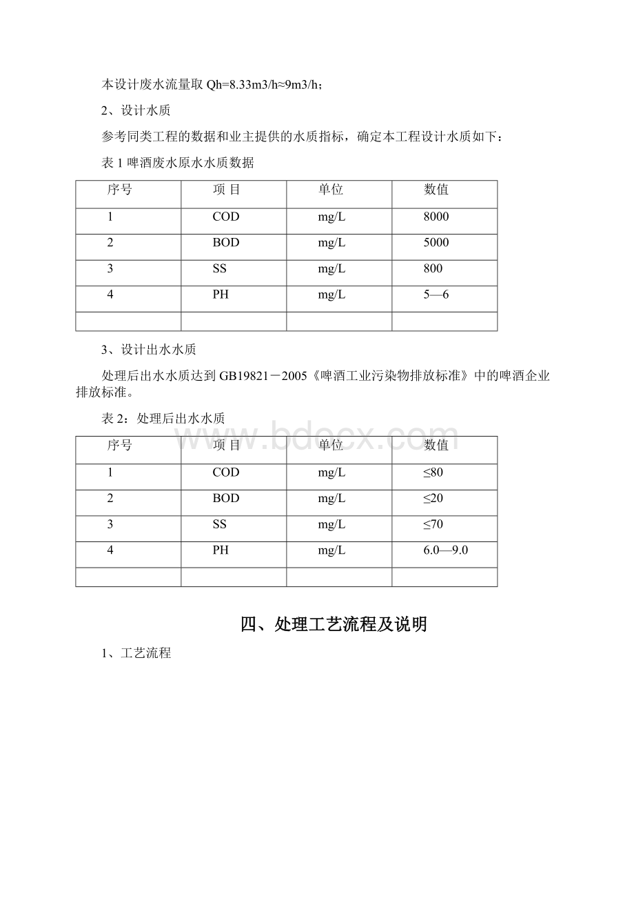 某啤酒废水处理方案及报价.docx_第3页