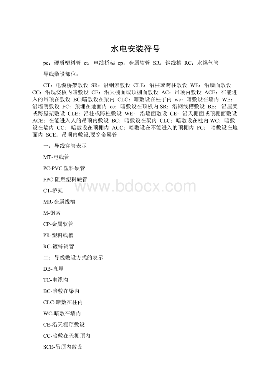 水电安装符号Word文件下载.docx