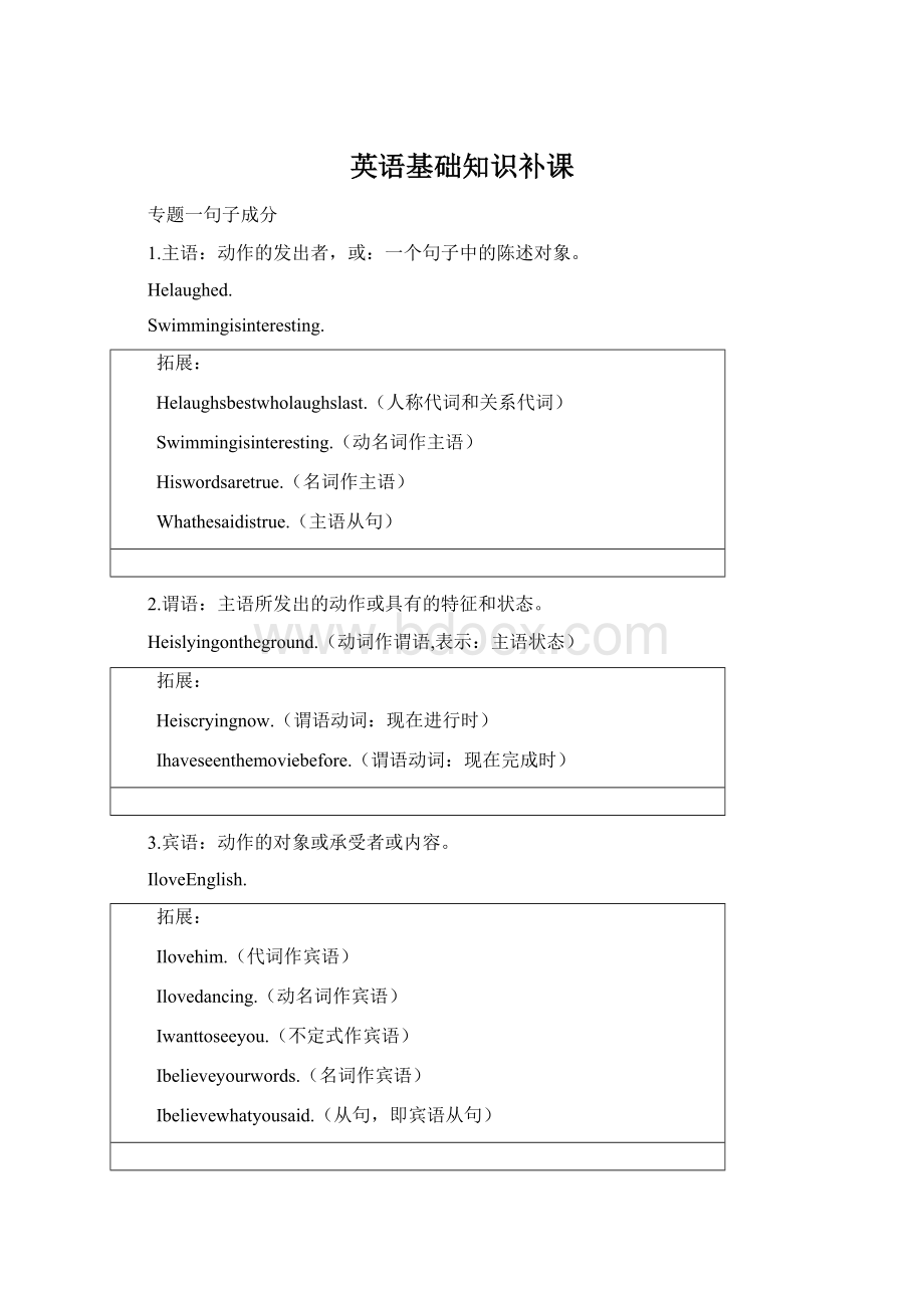 英语基础知识补课Word格式.docx_第1页