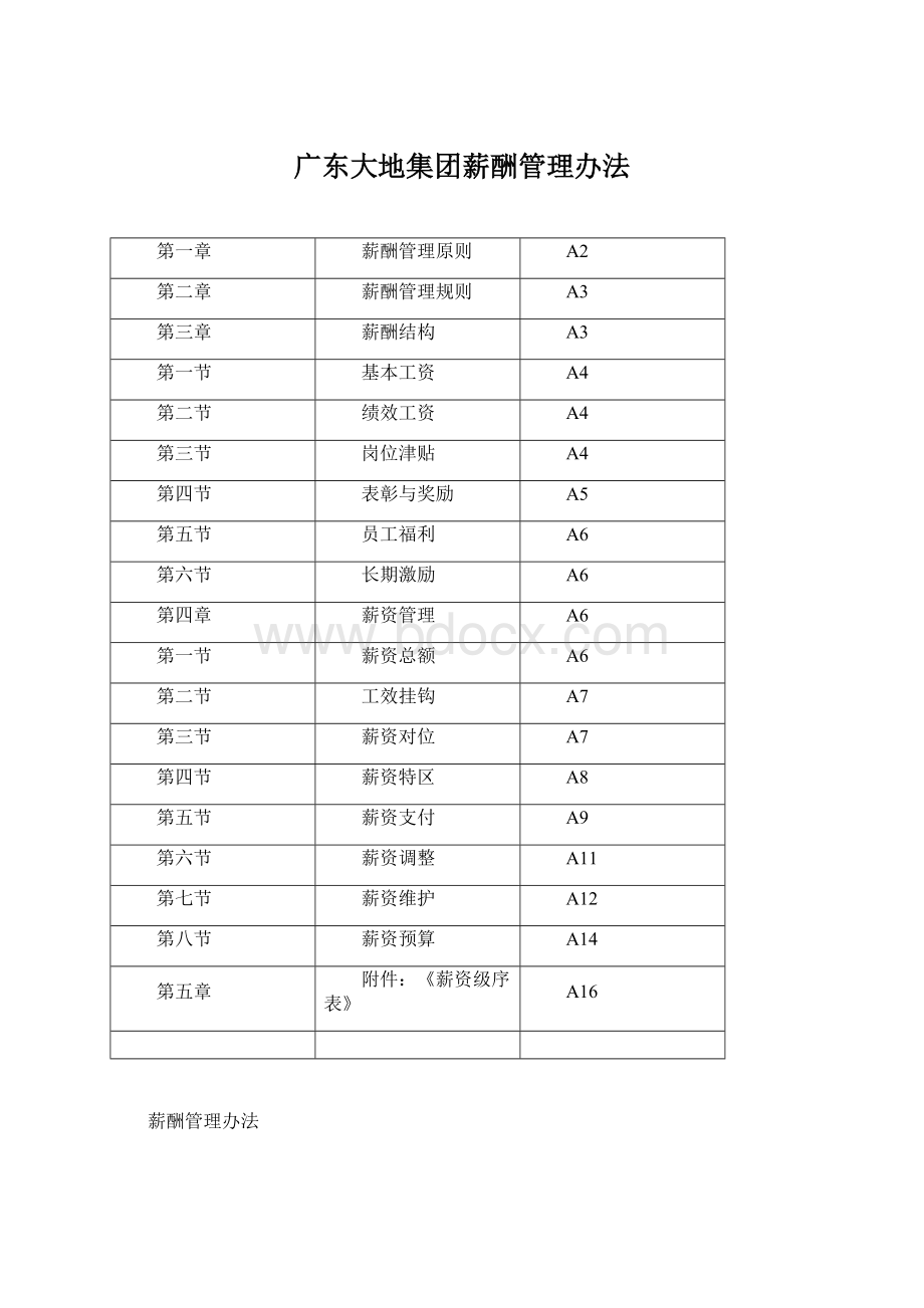 广东大地集团薪酬管理办法.docx_第1页