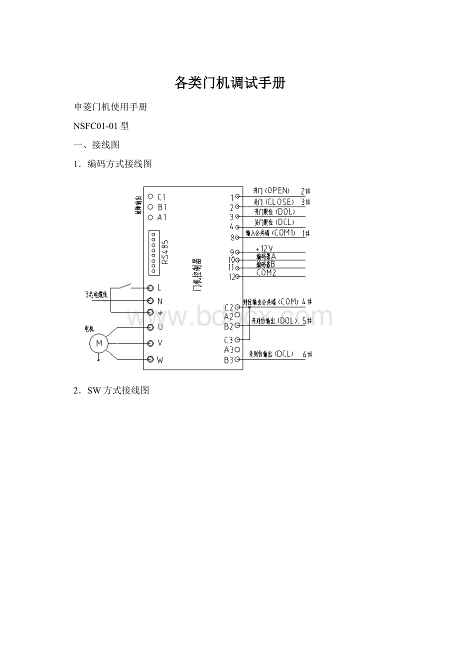 各类门机调试手册.docx_第1页