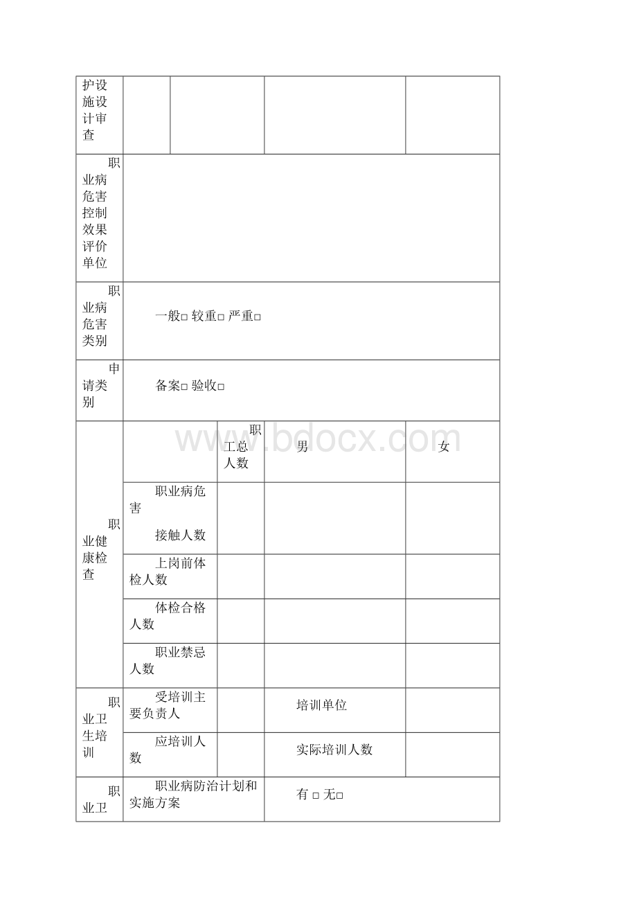 建设项目职业病防护设施竣工验收备案申请书.docx_第3页