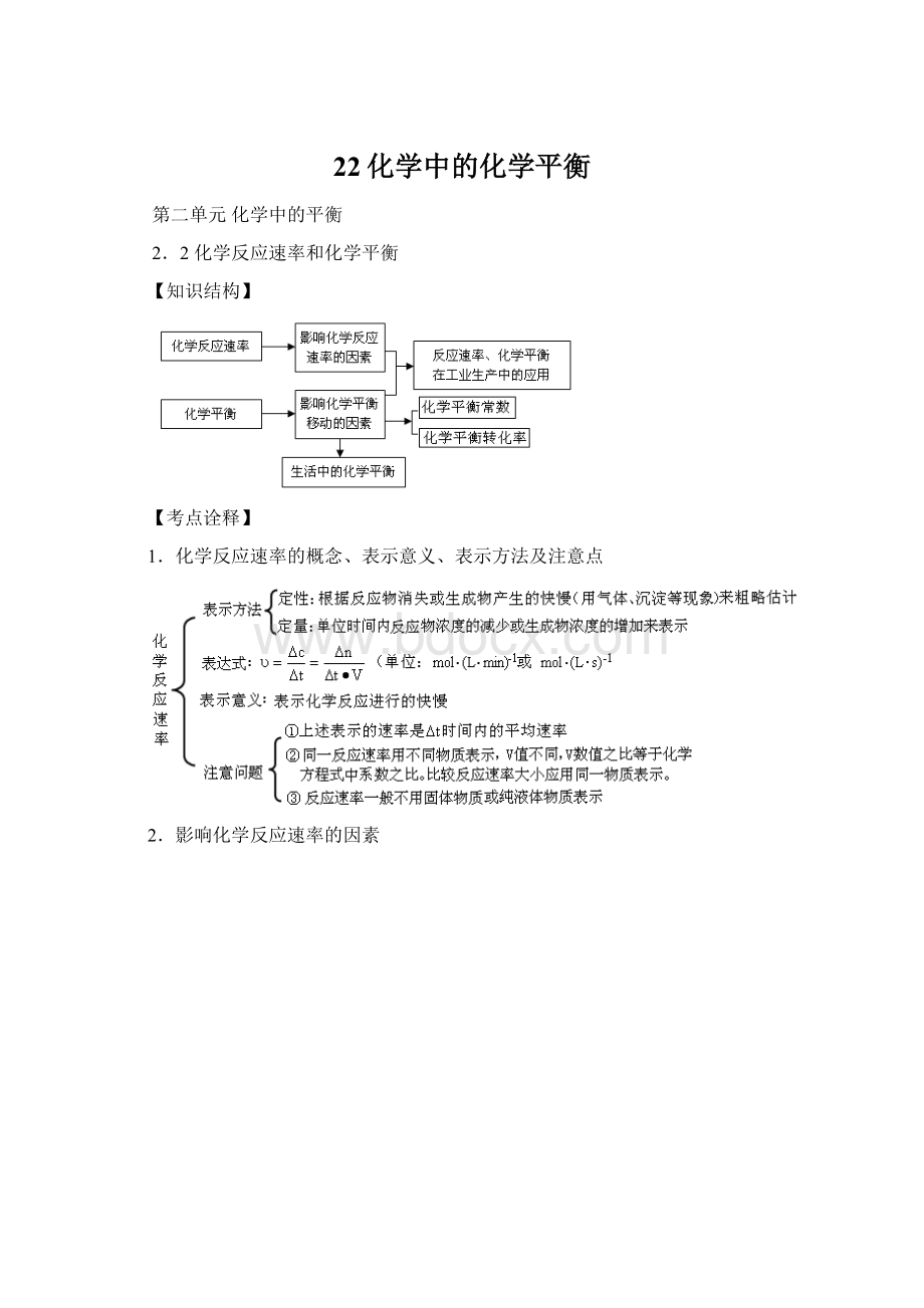 22化学中的化学平衡Word格式文档下载.docx_第1页