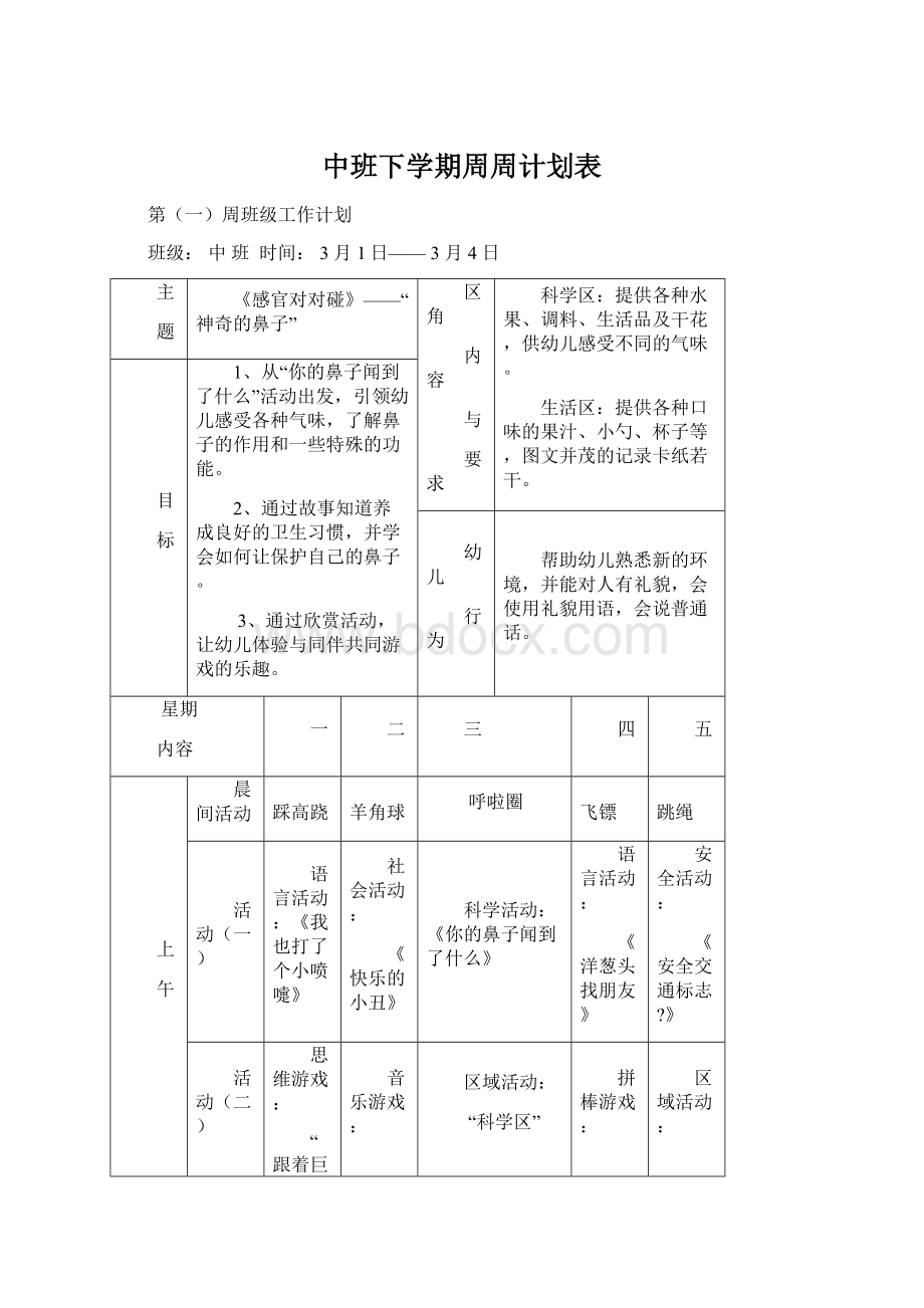 中班下学期周周计划表Word下载.docx_第1页