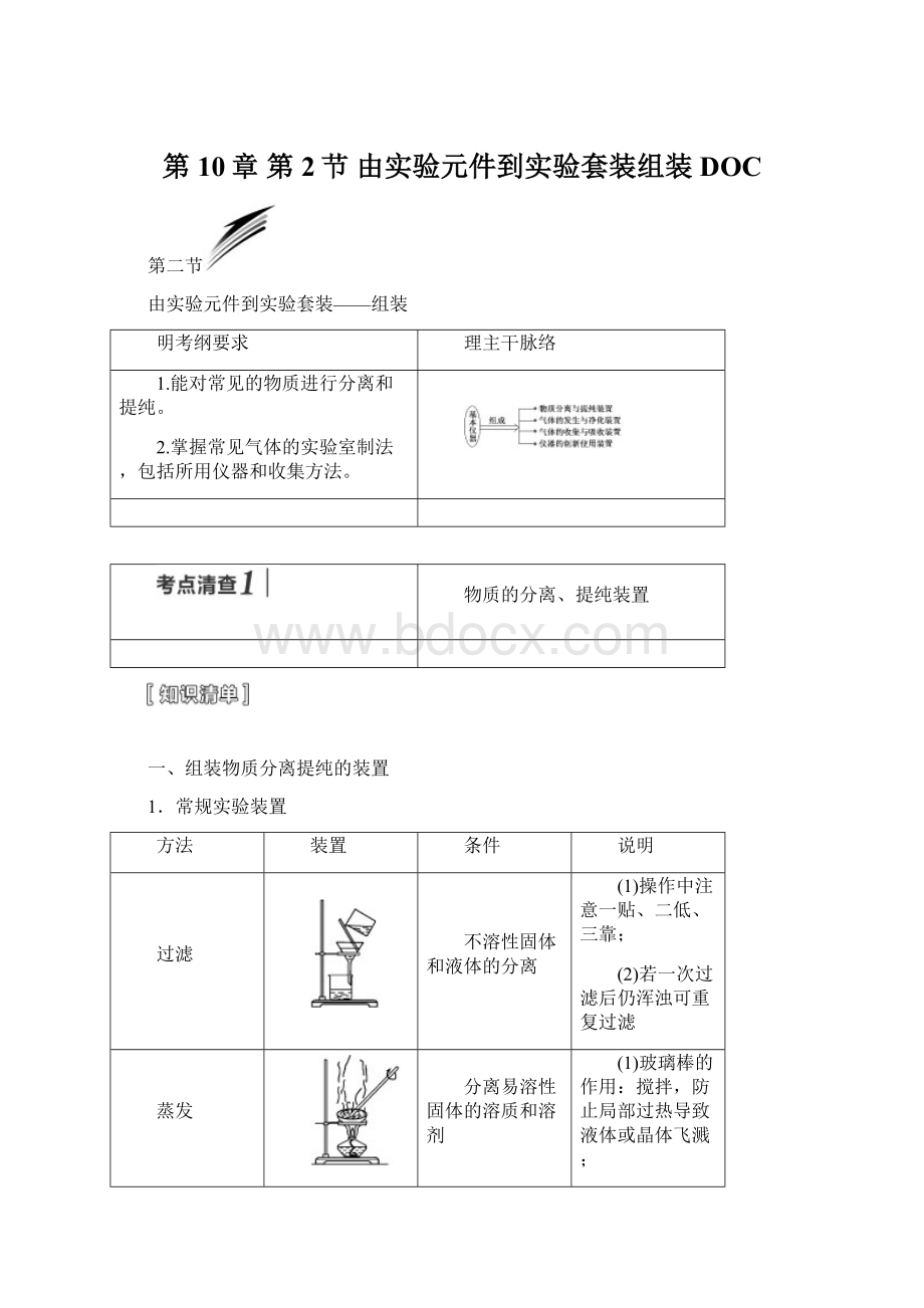 第10章 第2节 由实验元件到实验套装组装DOC.docx_第1页