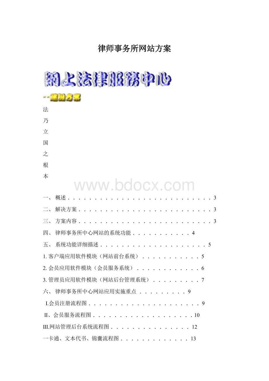 律师事务所网站方案Word文件下载.docx