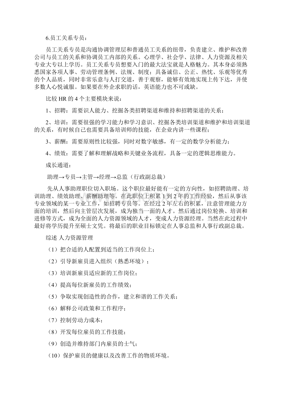 人力资源各模块职责说明Word格式文档下载.docx_第2页