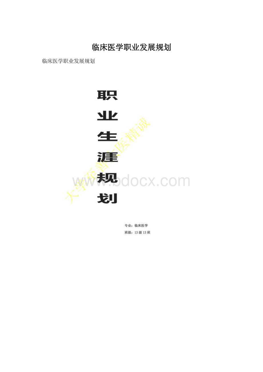 临床医学职业发展规划.docx