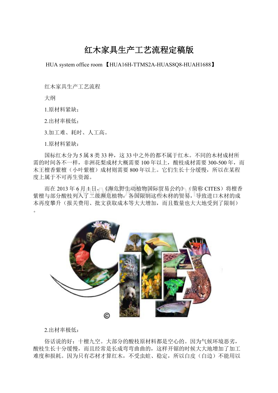 红木家具生产工艺流程定稿版Word下载.docx_第1页