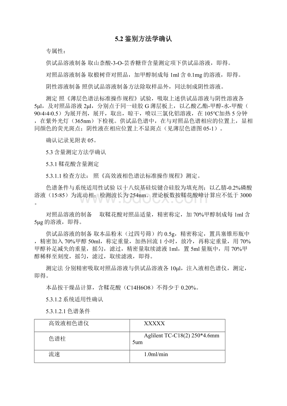 覆盆子鉴别与含量测定方法学确认方案Word格式文档下载.docx_第3页