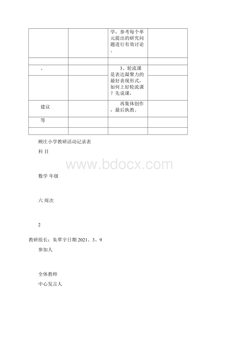 小学教研活动记录表格.docx_第3页