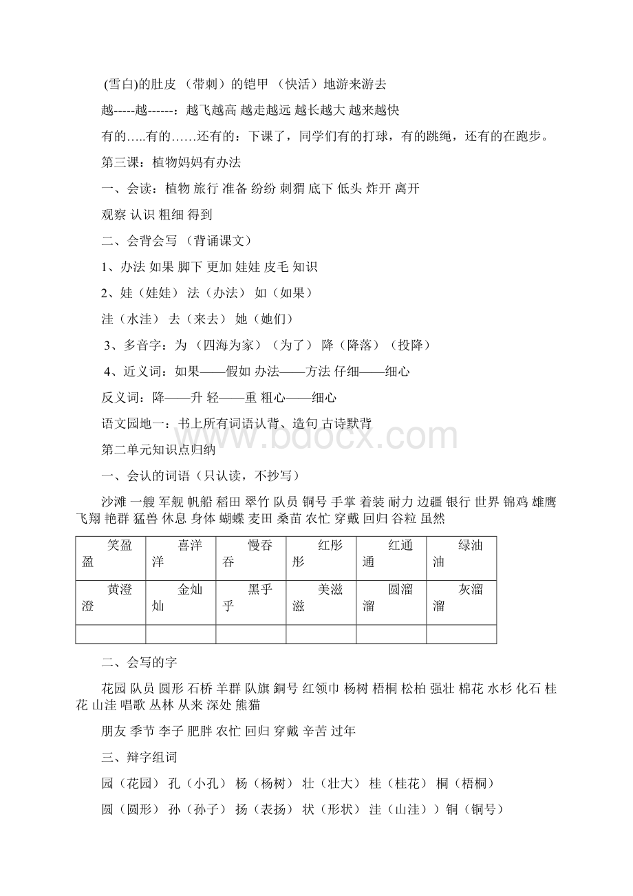 最新部编版二年级上册语文知识点归纳汇总很全Word下载.docx_第2页