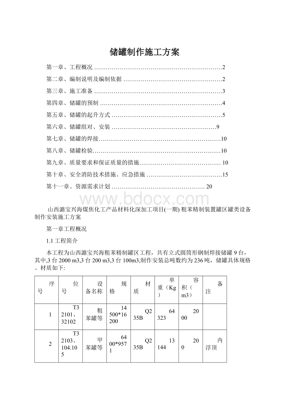 储罐制作施工方案Word文件下载.docx_第1页