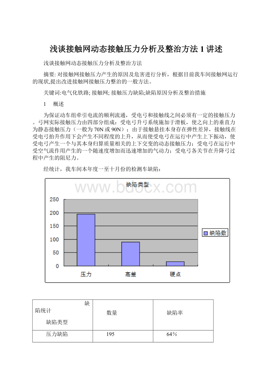 浅谈接触网动态接触压力分析及整治方法1讲述.docx