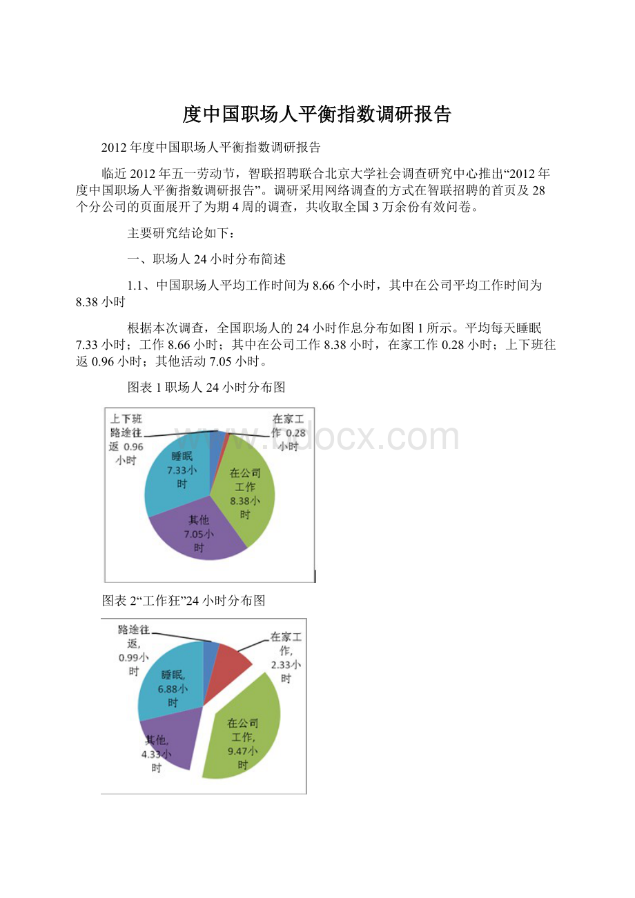 度中国职场人平衡指数调研报告.docx