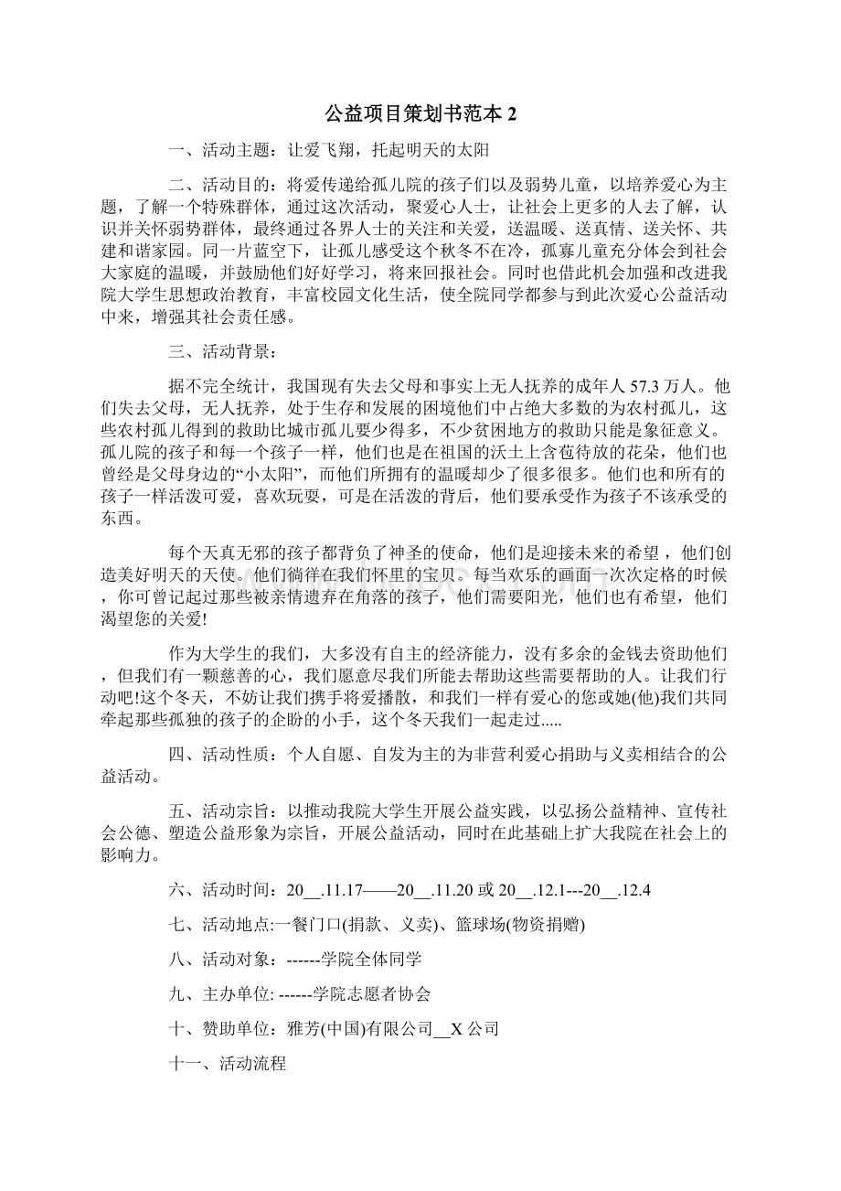 精品模板公益项目策划书范本.docx_第3页