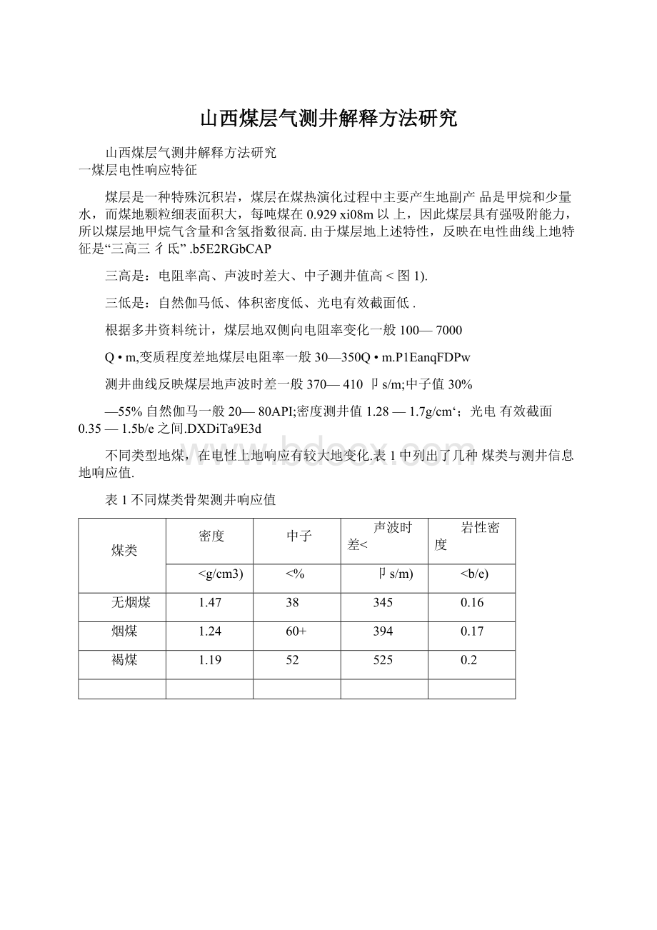 山西煤层气测井解释方法研究文档格式.docx_第1页