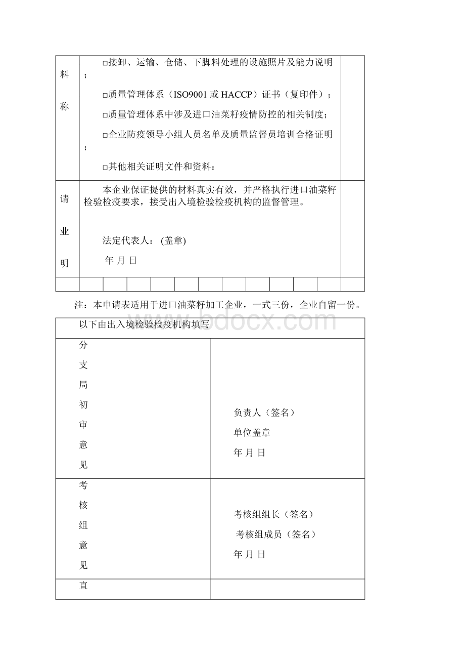 进口油菜籽加工企业检验检疫考核要求.docx_第3页