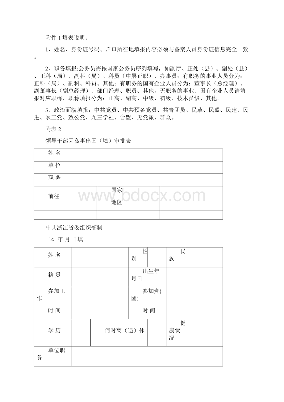 领导干部因私出国境审批表Word下载.docx_第2页