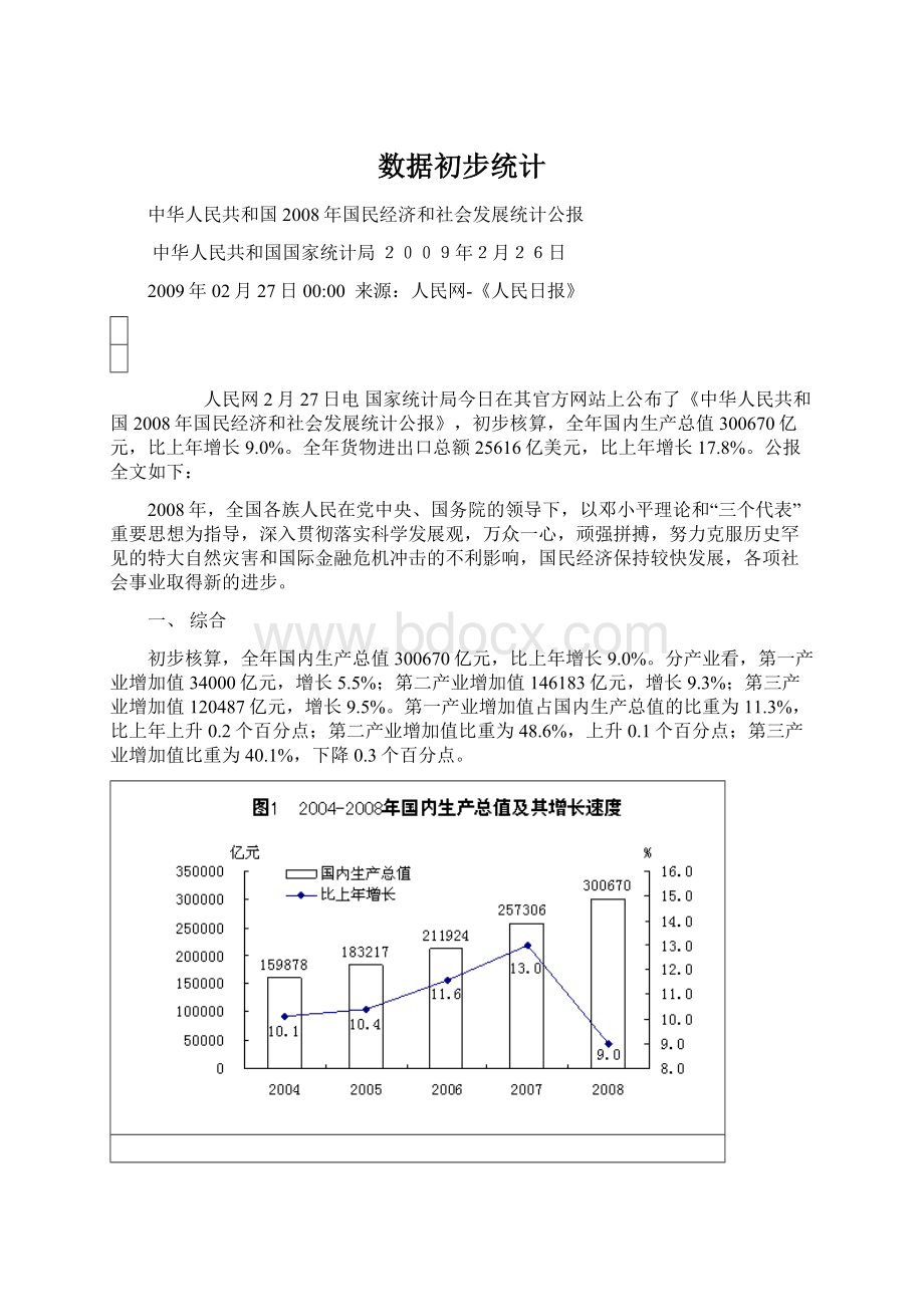 数据初步统计文档格式.docx