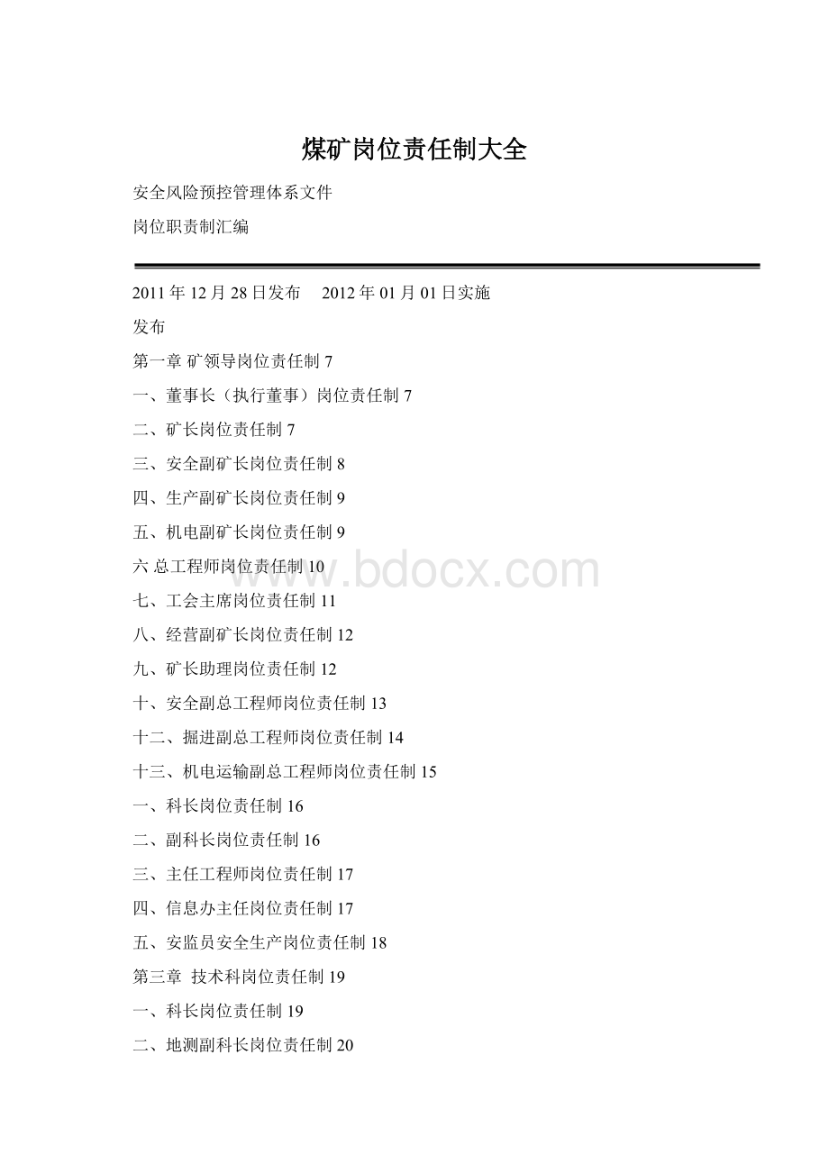 煤矿岗位责任制大全文档格式.docx