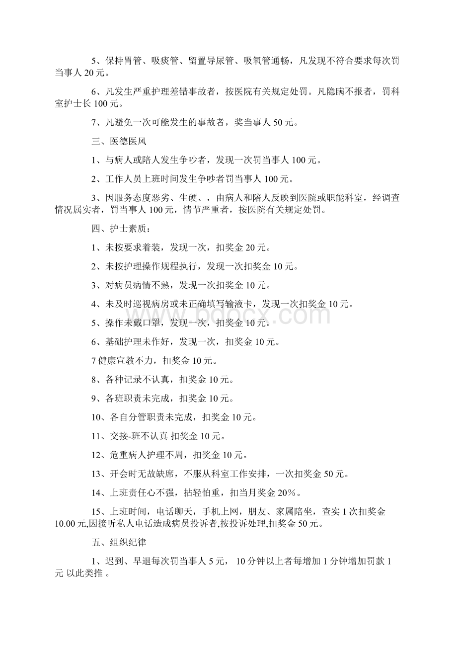 医院护士奖惩制度Word格式文档下载.docx_第2页