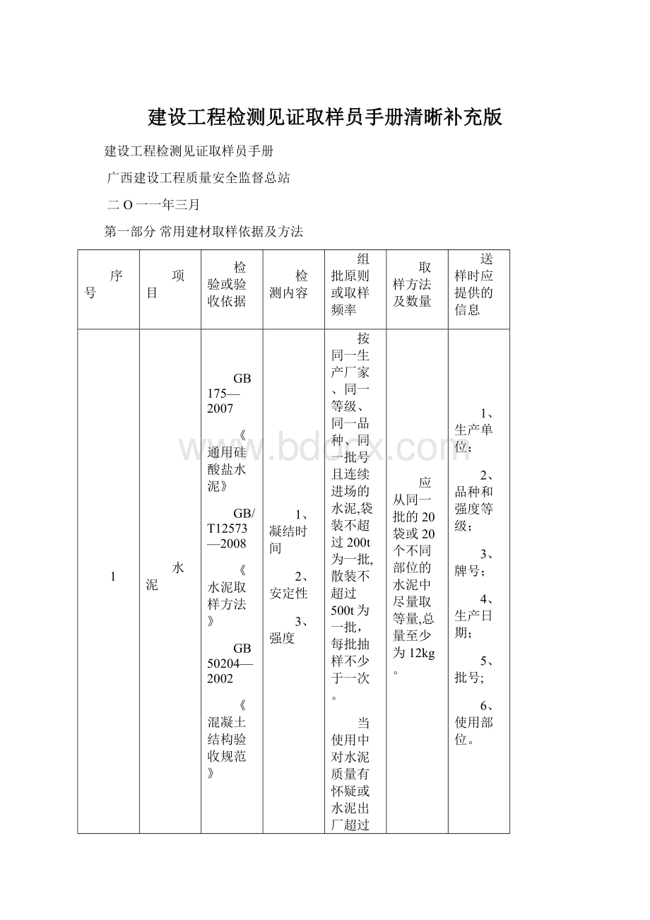 建设工程检测见证取样员手册清晰补充版.docx_第1页